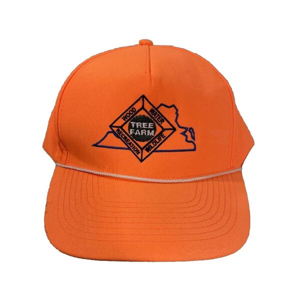 Other - Hat Wood Water Recreation Wildlife Tree Farm‎ Adjustable Orange Hat Virginia